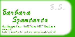 barbara szamtarto business card